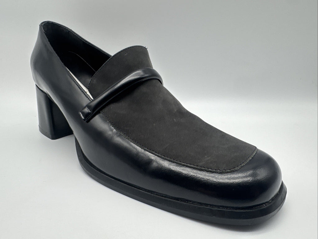 Gianni Gregorio Pumps Damen Gr. 41 Schwarz Leder Absatzschuh 