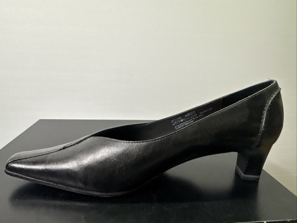 Jana Pumps  Gr. 7,5  Leder Schwarz Damen Absatzschuh