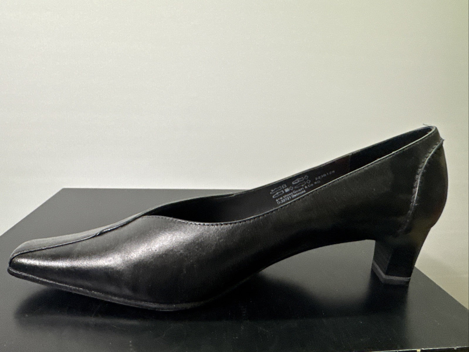 Jana Pumps  Gr. 7,5  Leder Schwarz Damen Absatzschuh