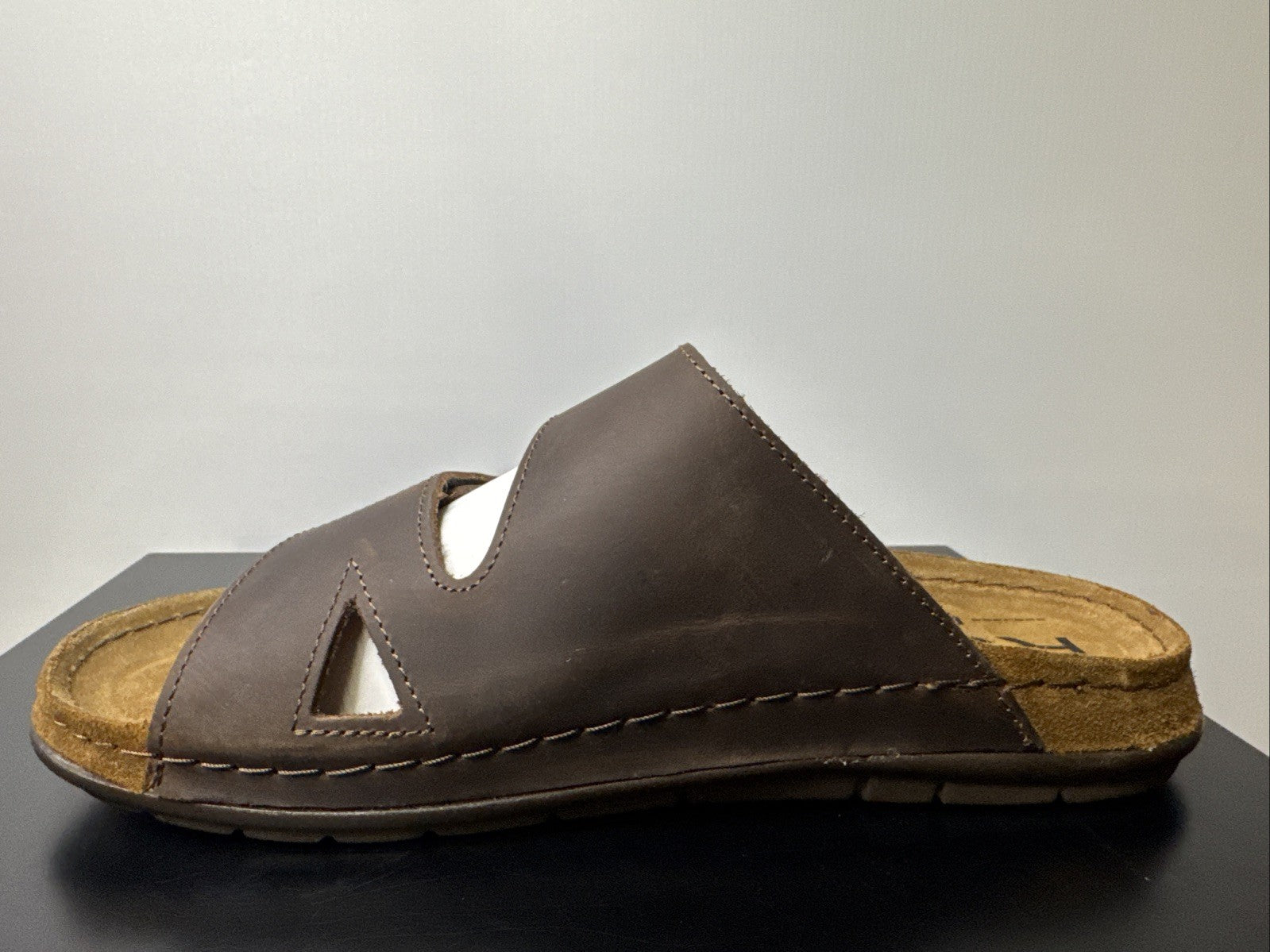 Rohde Herren Pantoletten Gr.47 Hausschuhe Sandale 5914 Mocca