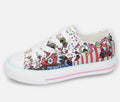 Dockers by Gerli Kinder Gr. 35 Slip-On Sneaker Blumen Halbschuh Freizeitschuh