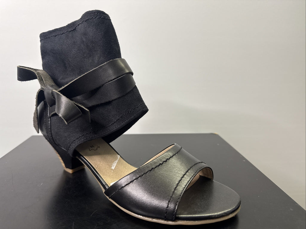 Jana Sandalette  Gr. 4,5 Leder Schwarz Damen Absatzschuh