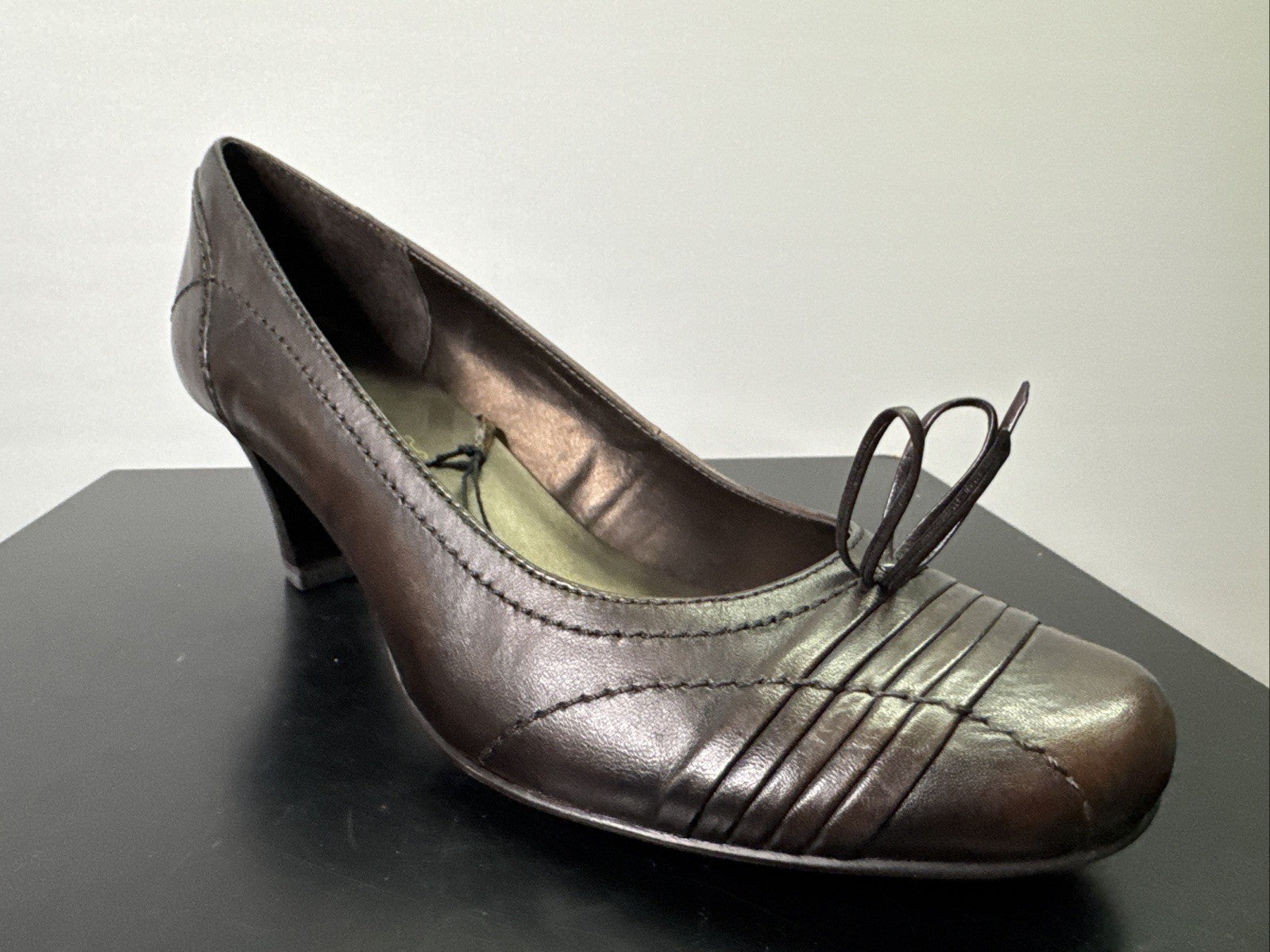 Jana Pumps  Gr. 6,5 Leder Braun Damen Absatzschuh