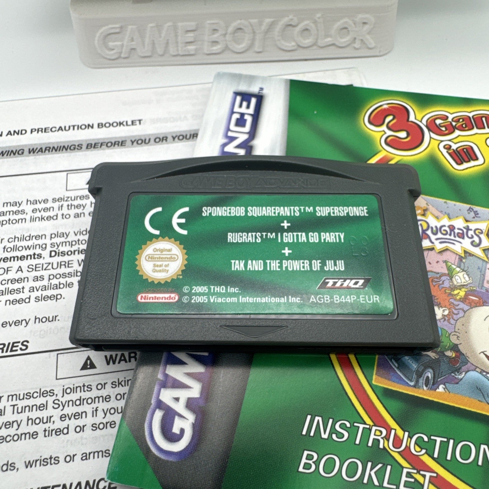 3 Games in 1 Spongebob Rugrats Tak in OVP Top Zustand  Nintendo GameBoy Advance