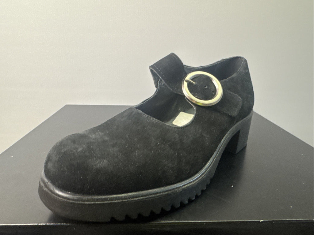 Rixx Damenschuh Gr. 36 Pumps Leder Schwarz 