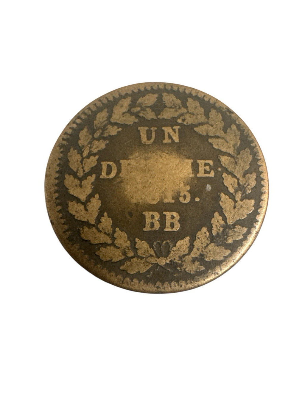 Frankreich 1 Decime 1815 BB Ludwig XVIII., Bronze Original Münze #I368