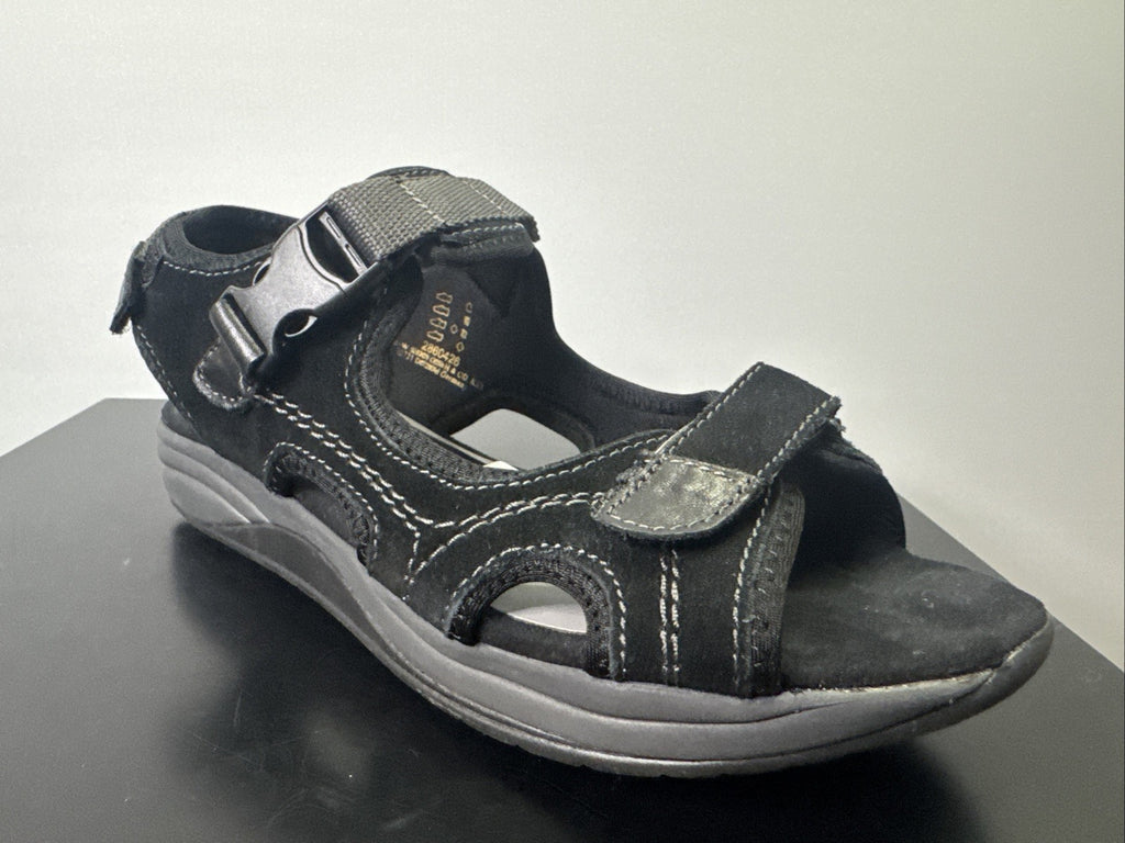 Jana Sandale Gr. 39 Schwarz Leder Damen 