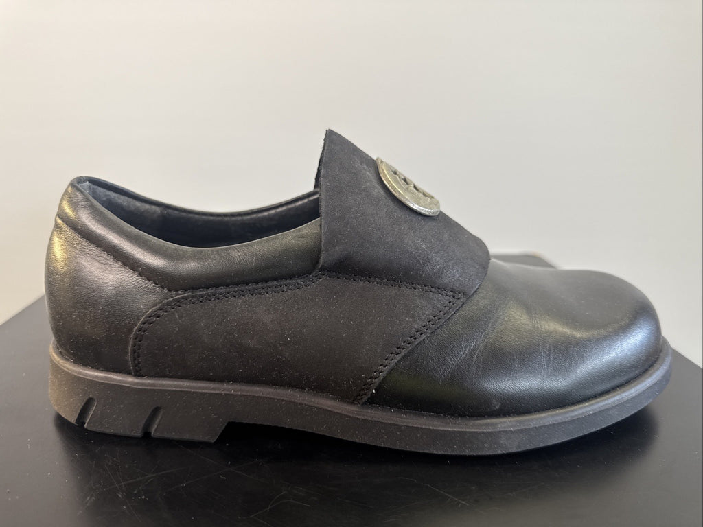 Schapuro Halbschuh Damen Gr. 37 Leder Schwarz