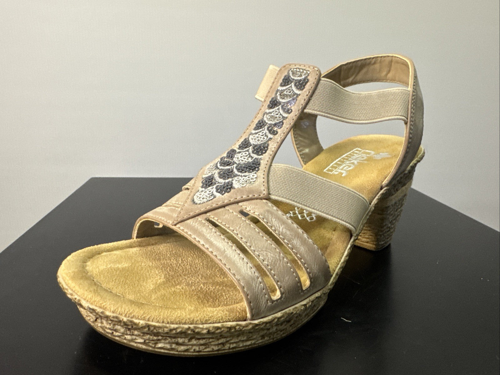 Rieker Sandalette Gr. 36 Leder Braun 
