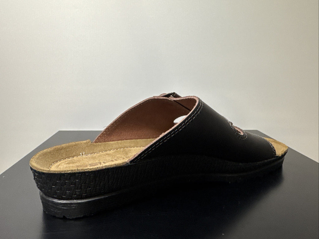 Rohde Herren Pantoletten Gr. 40 Leder Clogs Espresso 1508