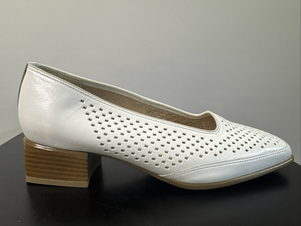 Ara Pumps Gr. 5,5 Weiß Leder Absatzschuh