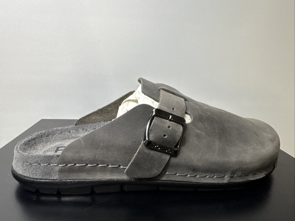 Rohde Herren Pantolette Gr. 40 Anthrazit Pantoffel  Schuhweite G 6743
