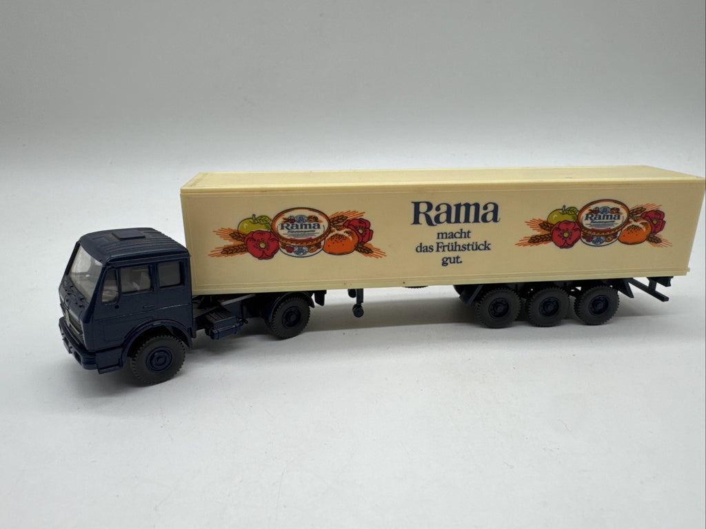 Wiking H0 1:87 - 542 - MB Lkw Rama Kuehlkoffer Haengerzug Margarine #629