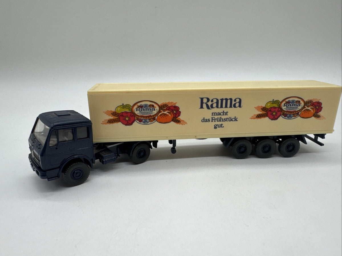 Wiking H0 1:87 - 542 - MB Lkw Rama Kuehlkoffer Haengerzug Margarine #629