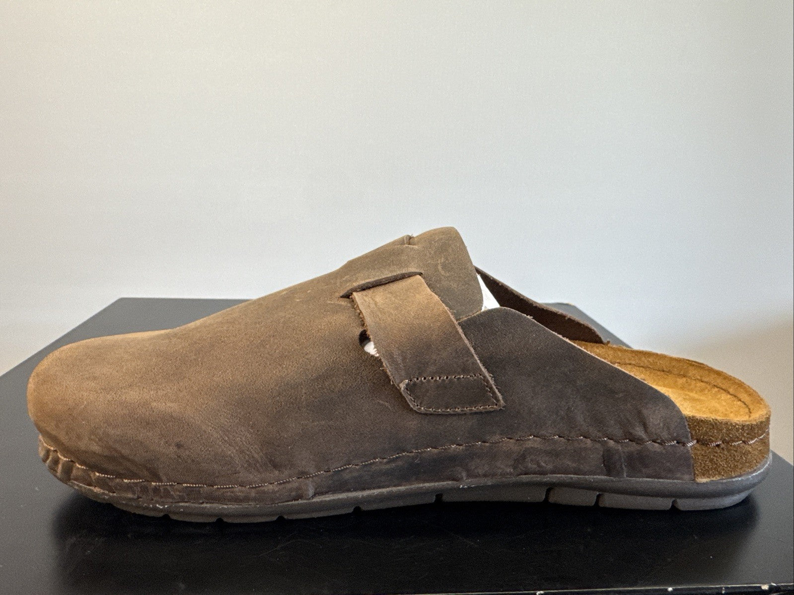 Rohde Herren Pantolette Gr. 41 Mocca Nebuk Pantoffel  Schuhweite G 6743