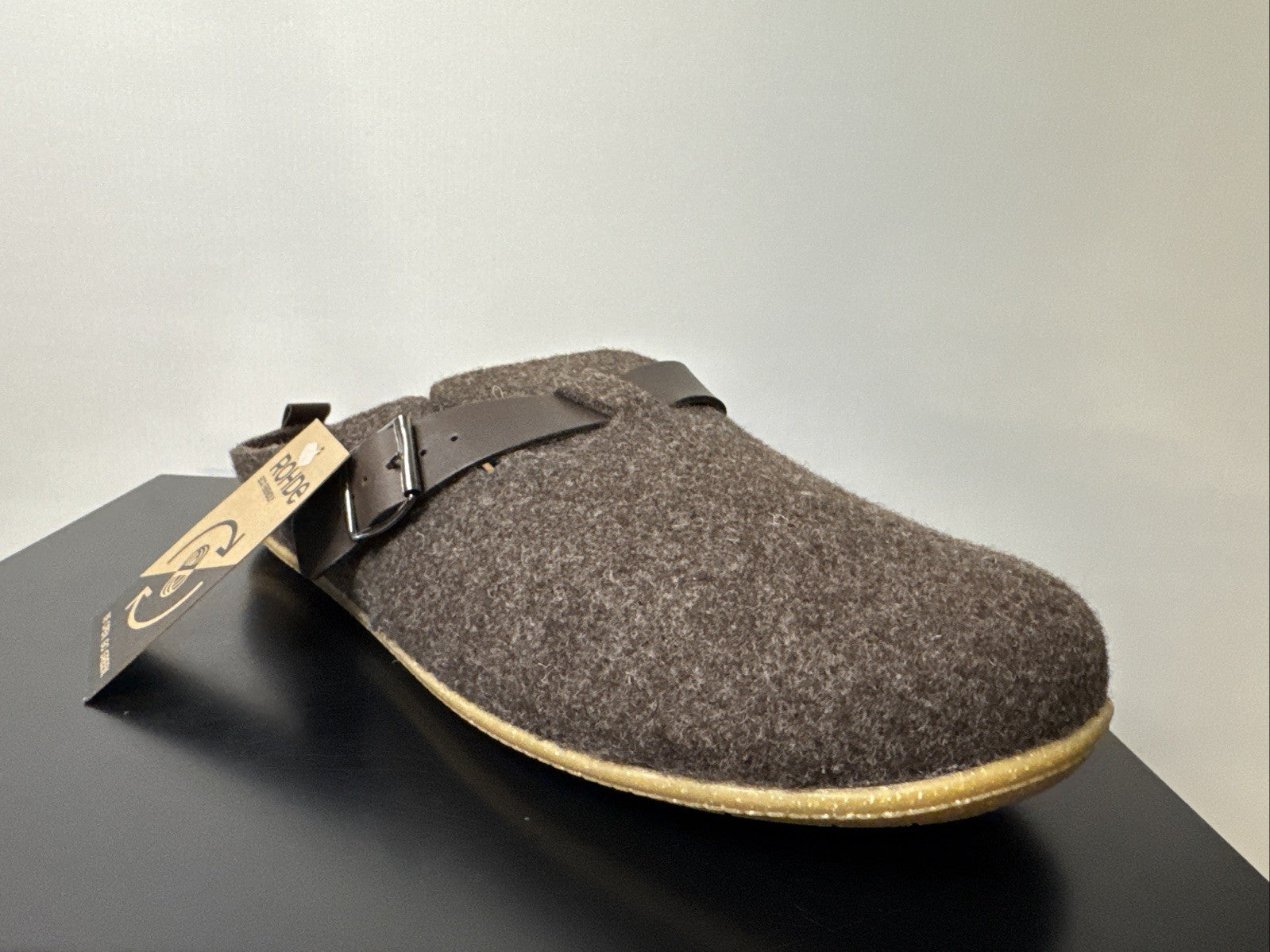 Rohde Herren Filz Pantolette Gr. 40 Mocca Pantoffel 6922