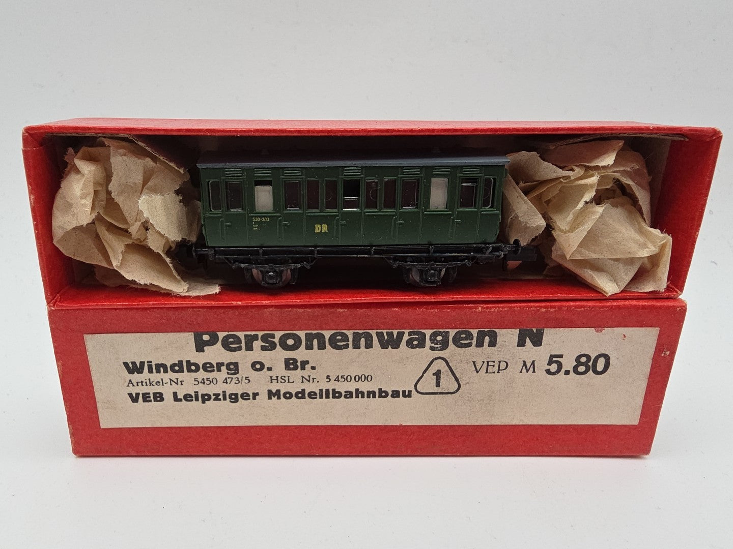 Herbert Stein KG N 5450/473/5 Personenwagen mit Bremserhaus DR OVP (135310)