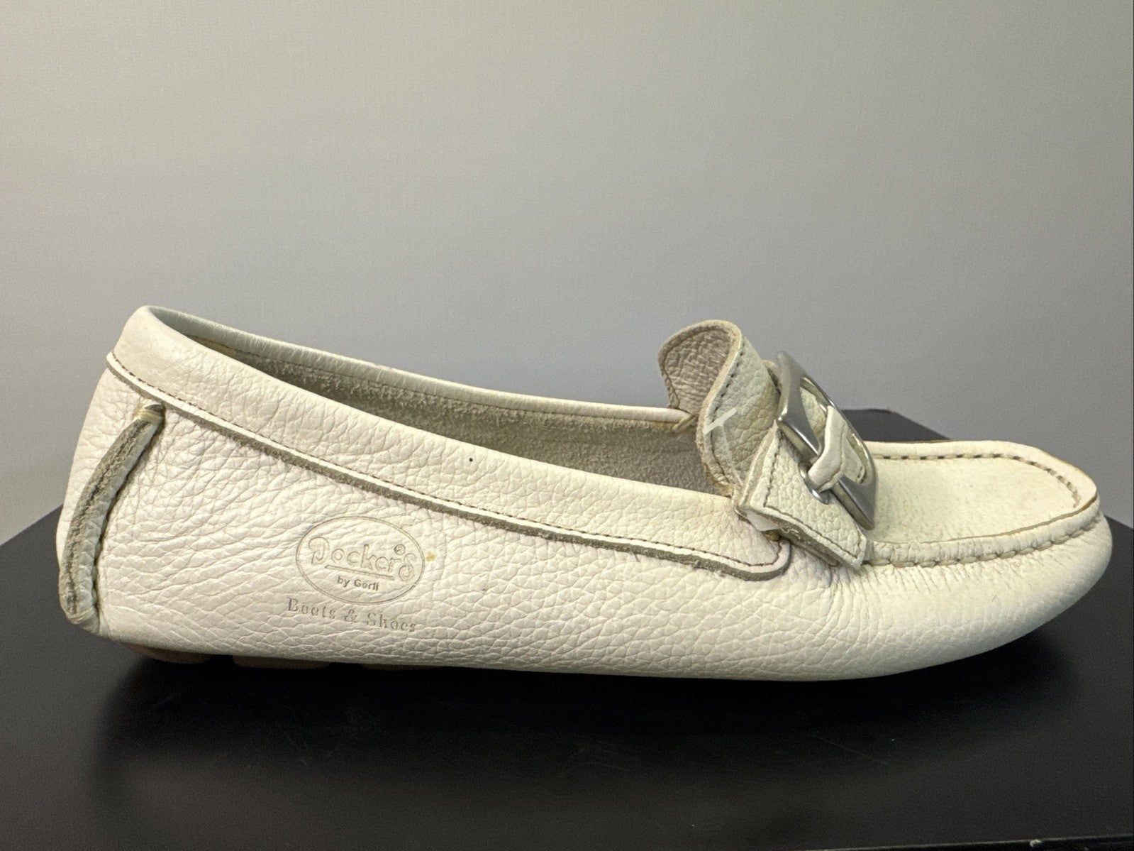 Dockers Slipper Gr. 36 Weiß Leder  