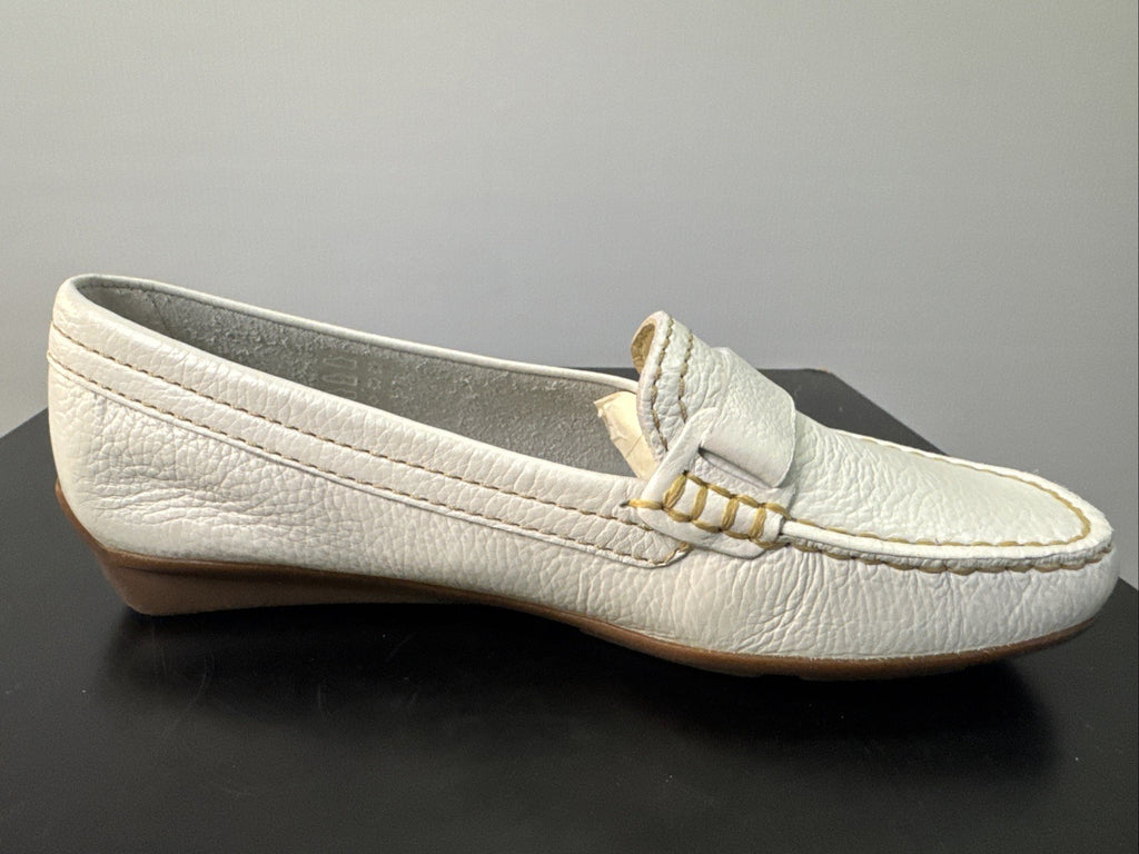 Daniel Hechter Halbschuh Gr. 36 Leder Weiß Slip On