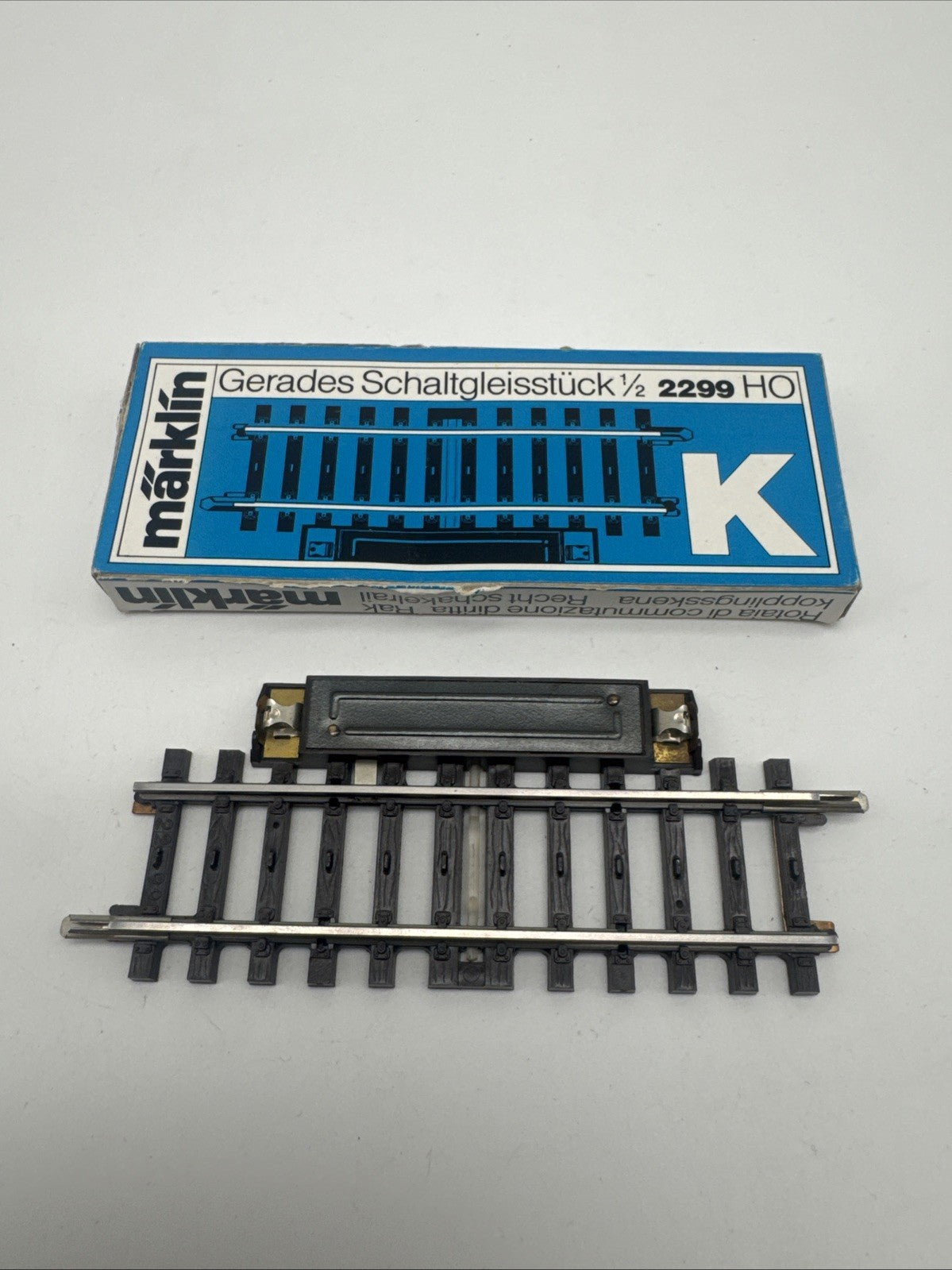 Schaltgleis gerade     - Märklin HO K-Gleis 2299   -   gebr.