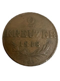 Österreich 2 Kreuzer 1848 Wien Franz Joseph Kupfer 17,1 g Original Münze #ZUG20