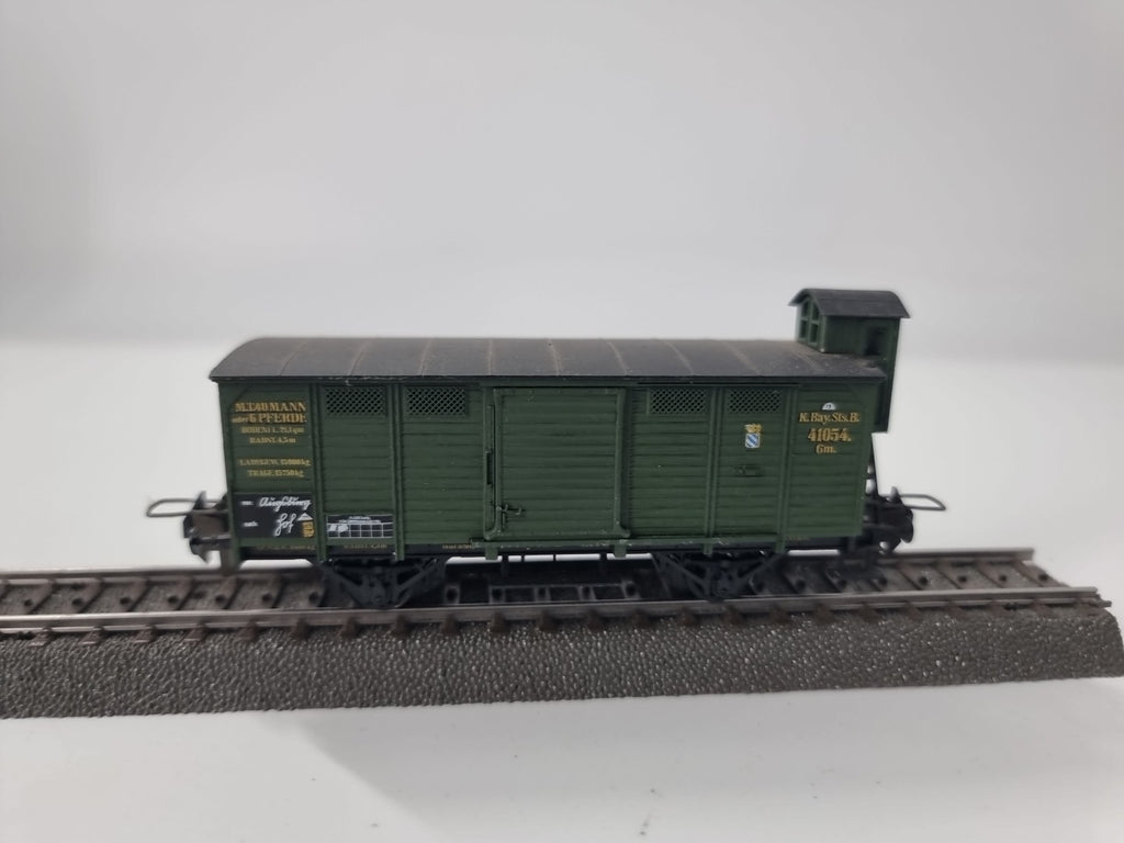 Trix Express 3401 H0 Güterwagen mit Bremserhaus Gm  K.Bay.Sts.B. 