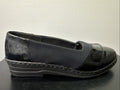 Jana Slipper Gr. 4 Damen Slip On Leder Schwarz