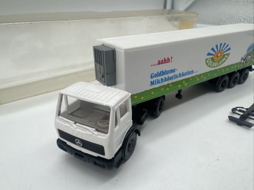 Wiking H0 1:87 - LKW Mercedes Benz Kühlsattelzug Goldblume - Art. 54329 #600