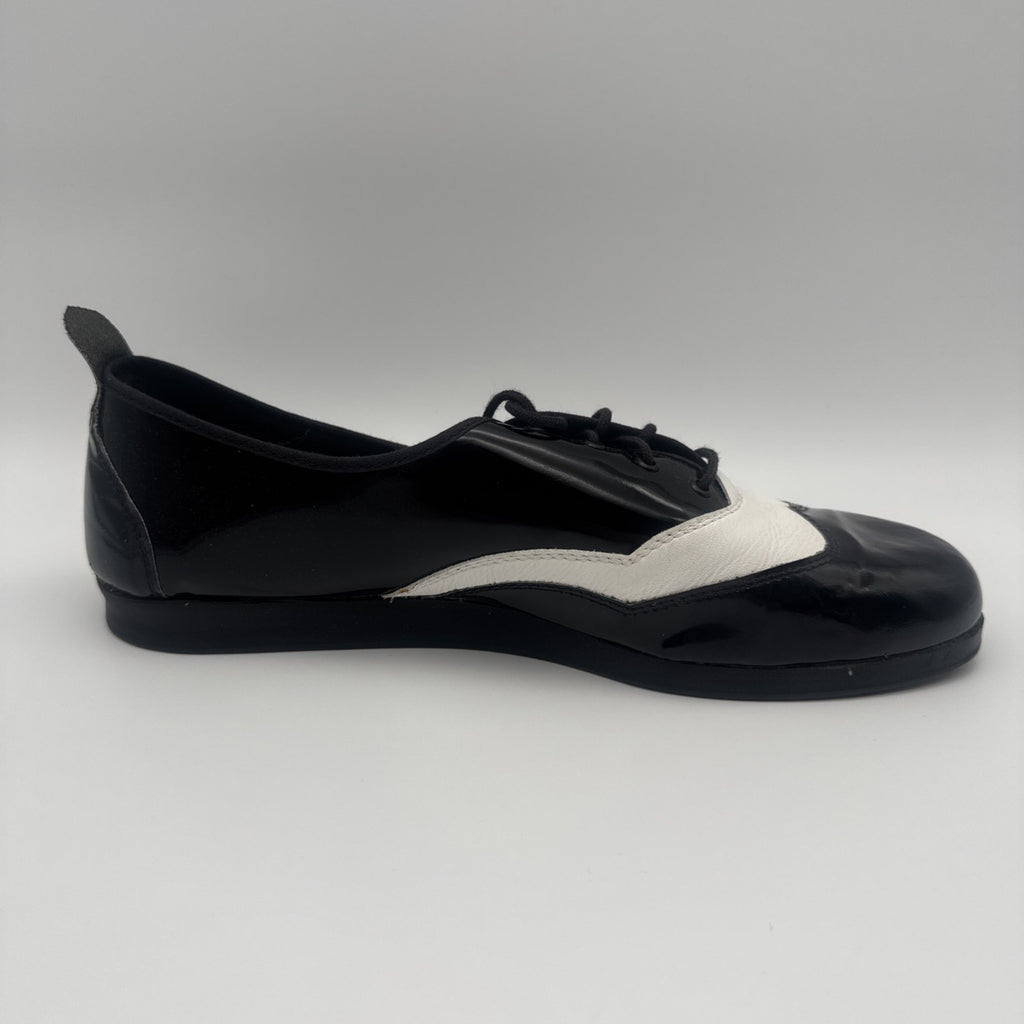 Bleyer Tanzschuhe 7130 schwarz/weiß Leder ~ Boogie  Woogie Swing Charleston
