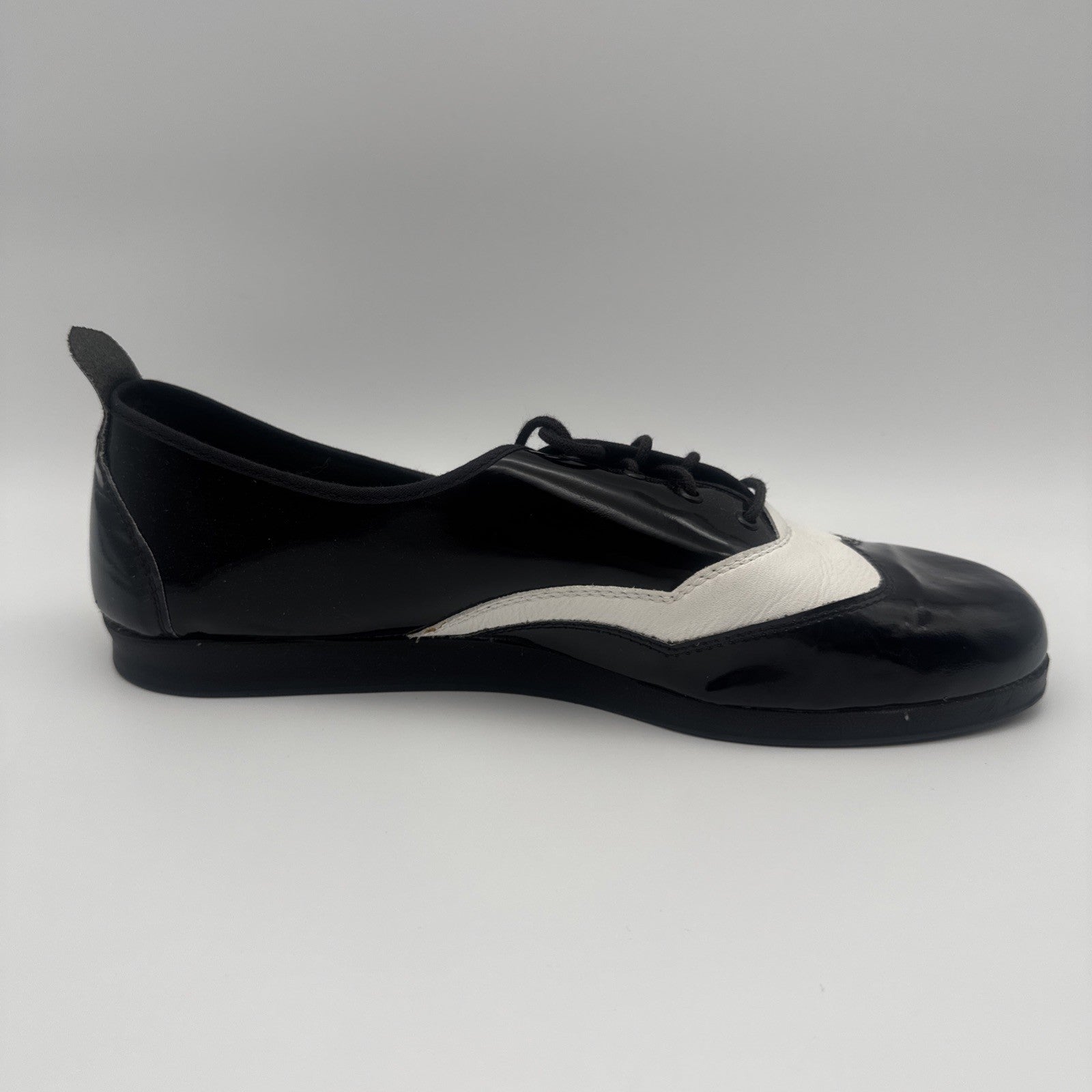 Bleyer Tanzschuhe 7130 schwarz/weiß Leder ~ Boogie  Woogie Swing Charleston
