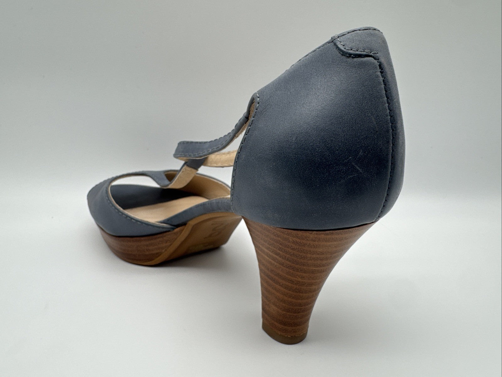 Gadea Pumps Gr. 39 Blau Leder Damen Absatzschuh