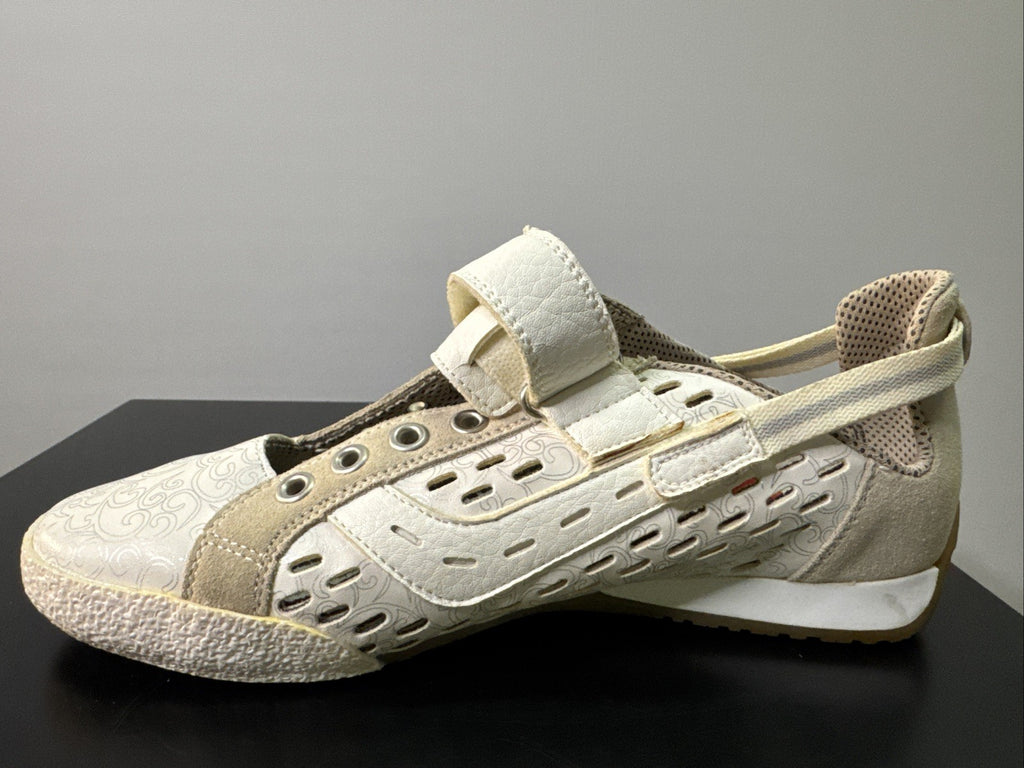 Rieker Halbschuh Gr. 37 Damen Leder Weiß