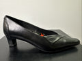 Jana Pumps  Gr. 6 Leder Schwarz Damen Absatzschuh