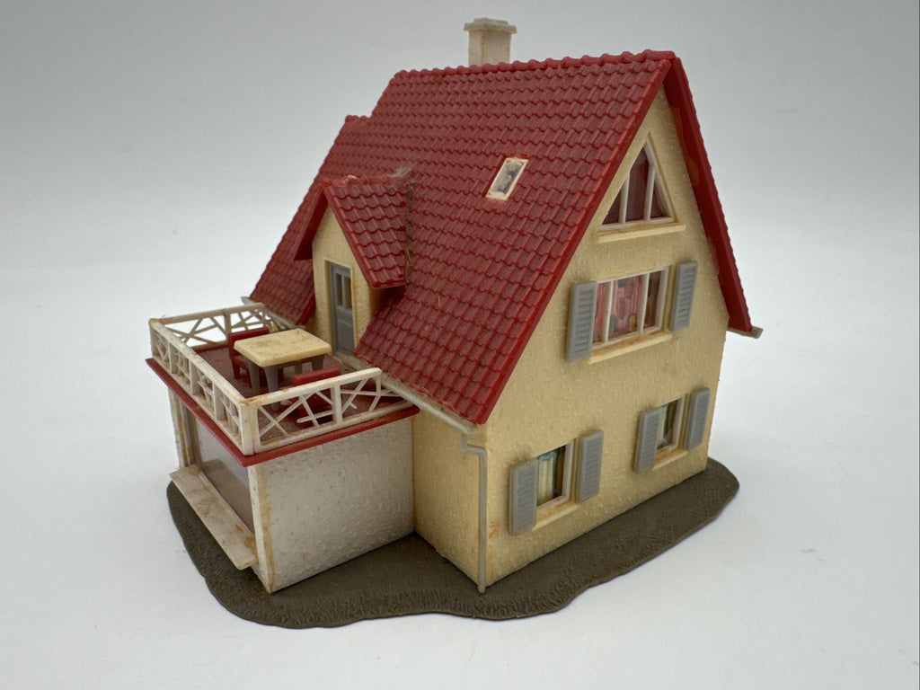 FALLER B-209 H0 EINFAMILIENHAUS MIT TERRASSE fertig gebaut SAMMLER VINTAGE 