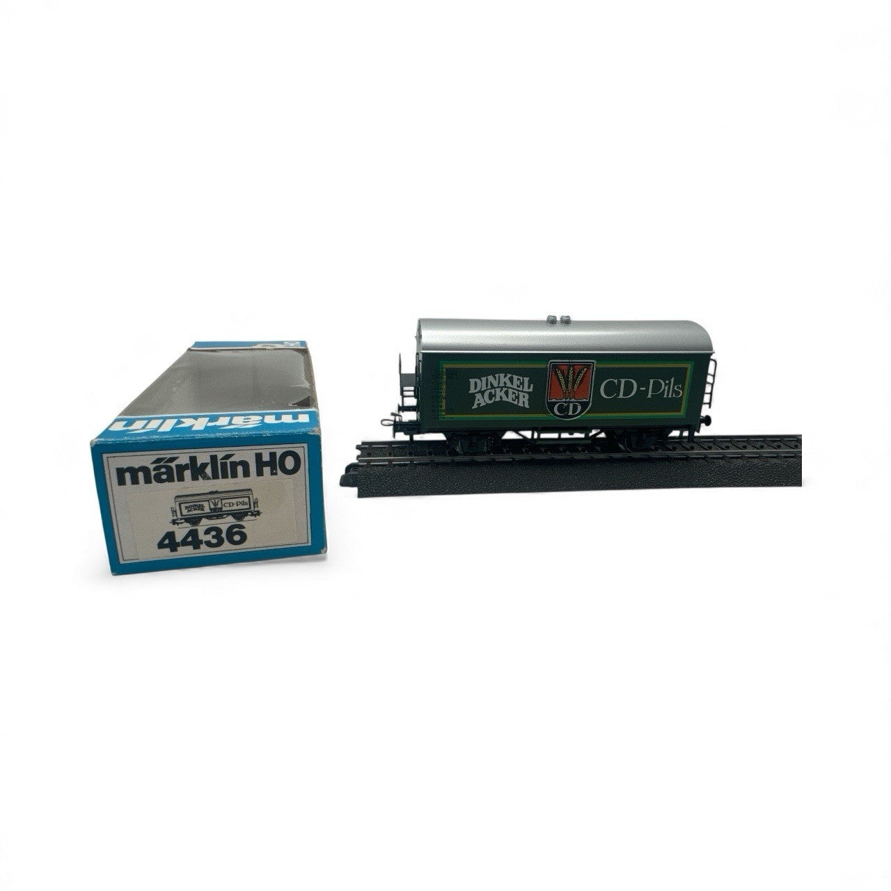 225HO - Märklin 4436 H0 - Kühlwagen grün Dinkel Acker der DB - top in OVP