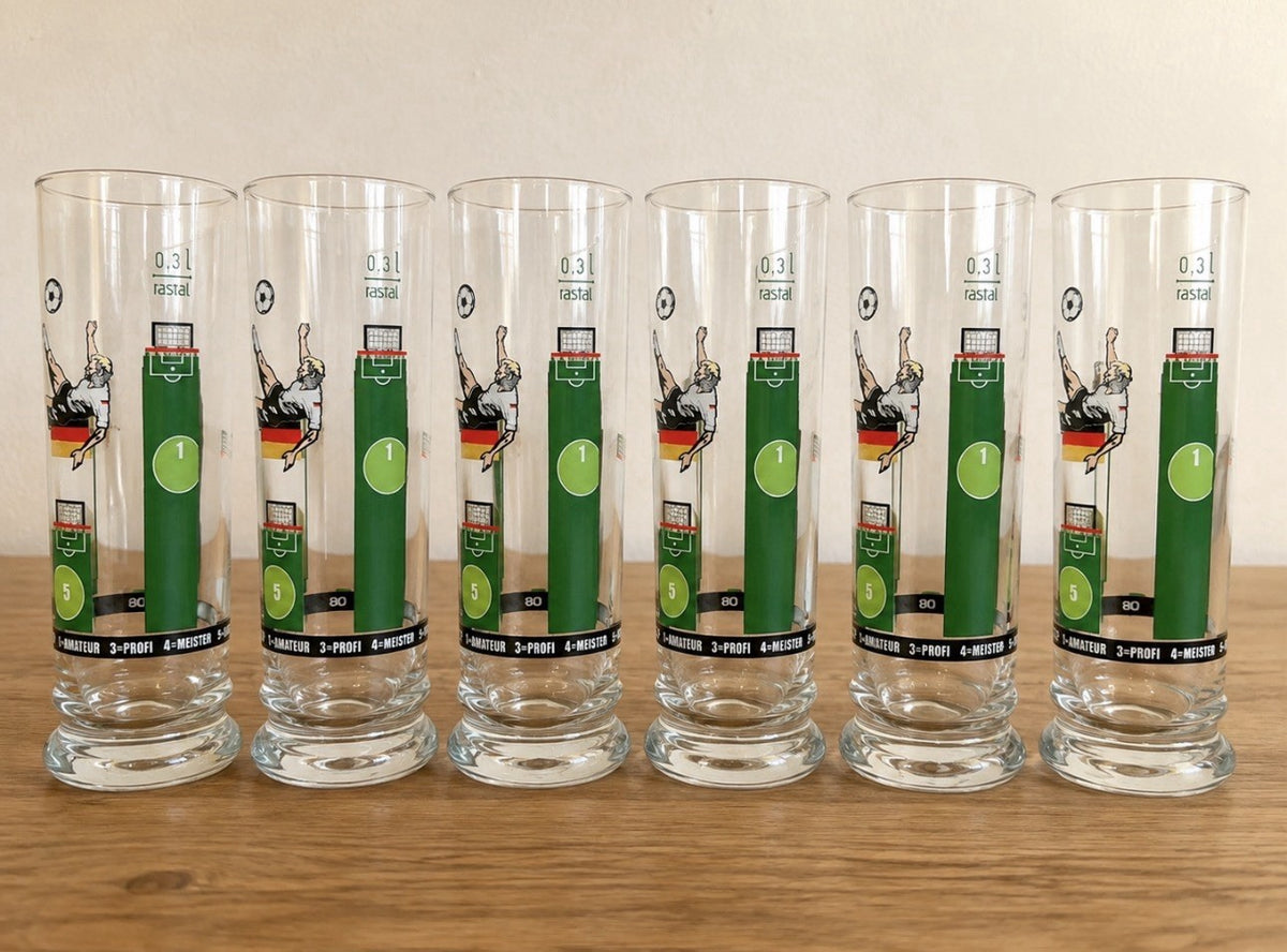 Rastal Fußball Biergläser 0,3L 6er Set Sammlergläser Trinkgläser Deutschland