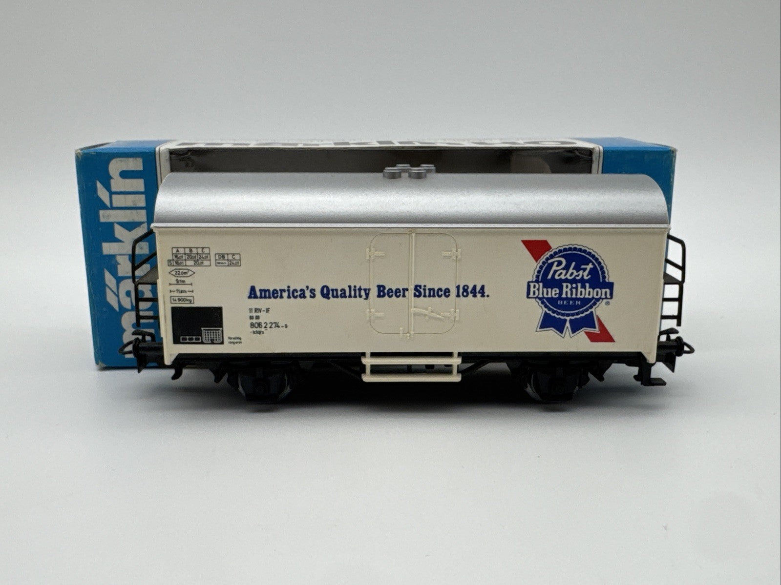 Märklin HO 4596 Güterwagen mit Werbung Pabst Blue Ribbon Beer  in OVP