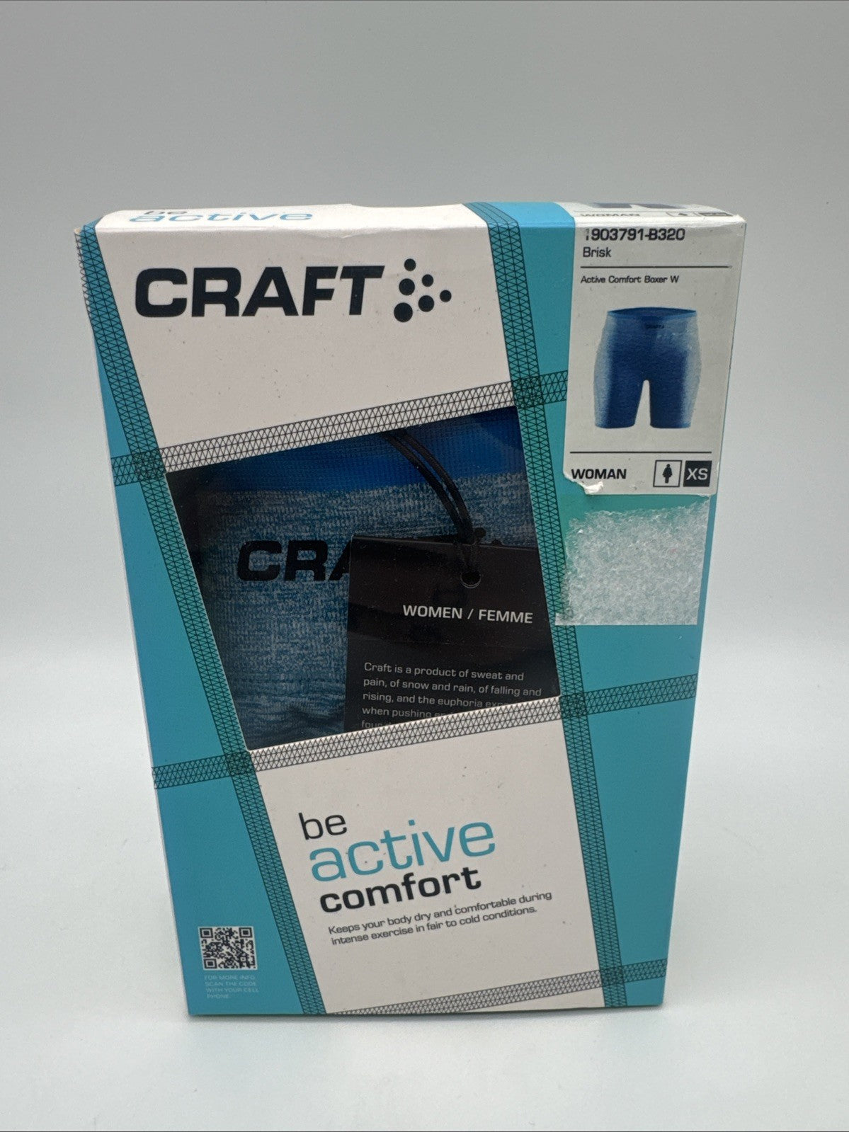 Craft active comfort Boxer Sportboxer Blau Gr. XS NEU