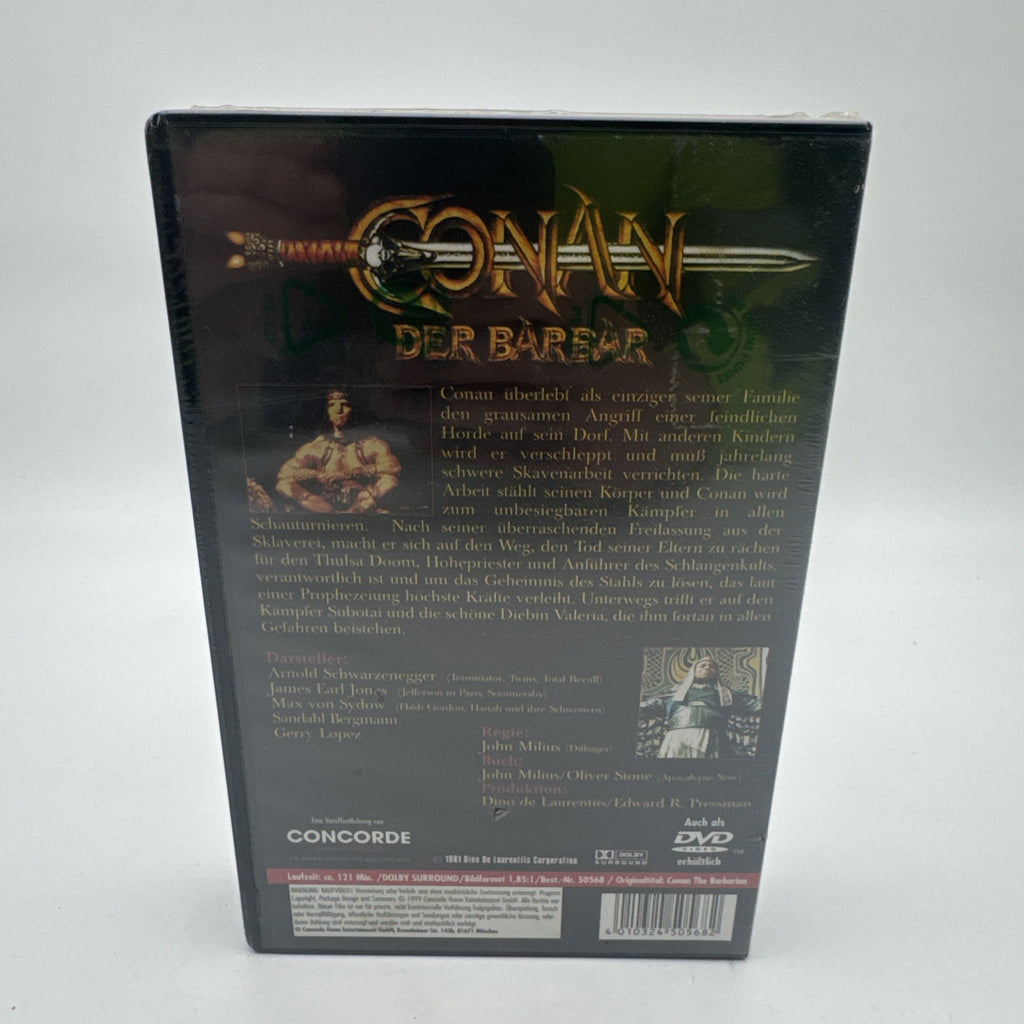 VHS RARITÄT CONAN der BARBAR (1982) mit ARNOLD SCHWARZENEGGER  Uncut Concorde