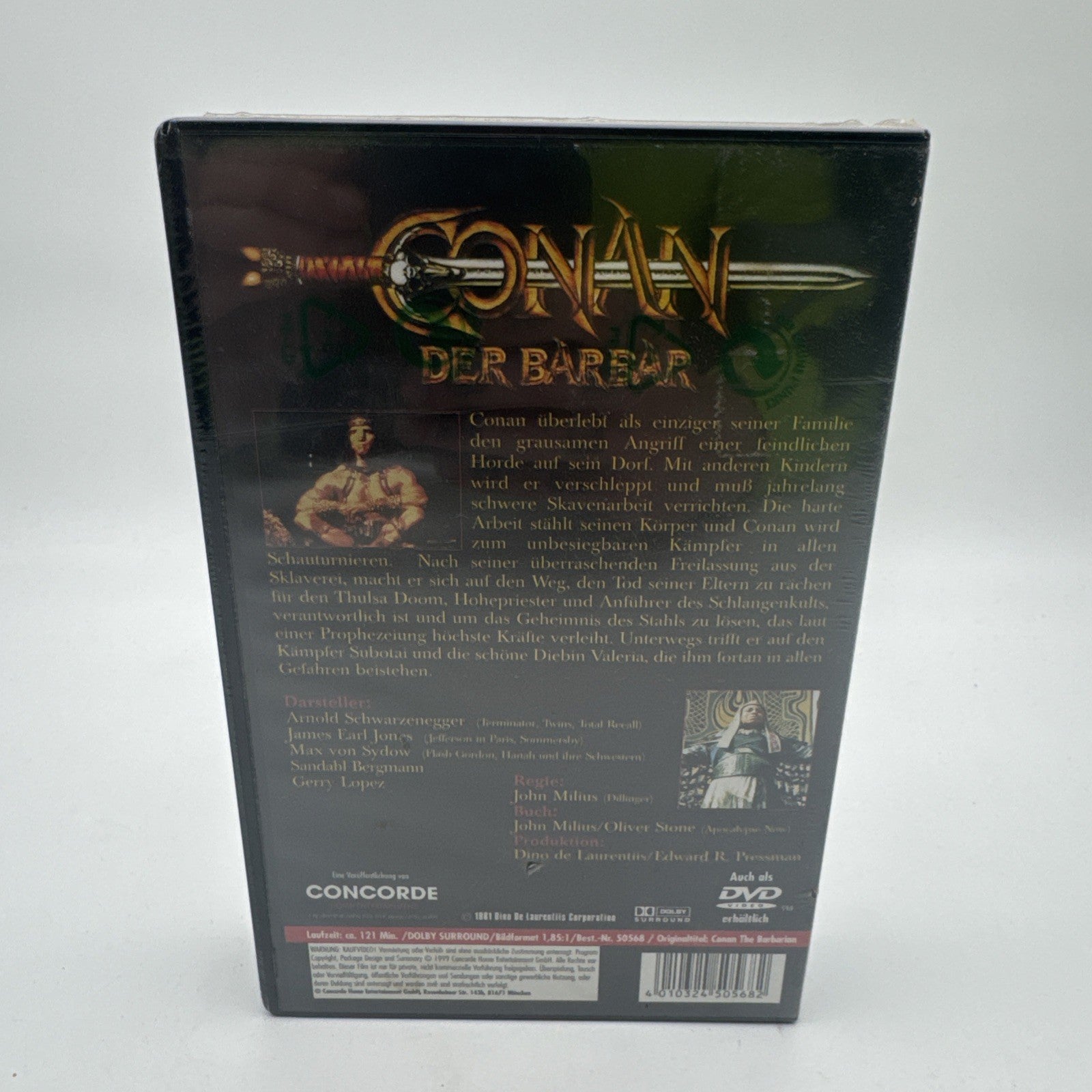 VHS RARITÄT CONAN der BARBAR (1982) mit ARNOLD SCHWARZENEGGER  Uncut Concorde