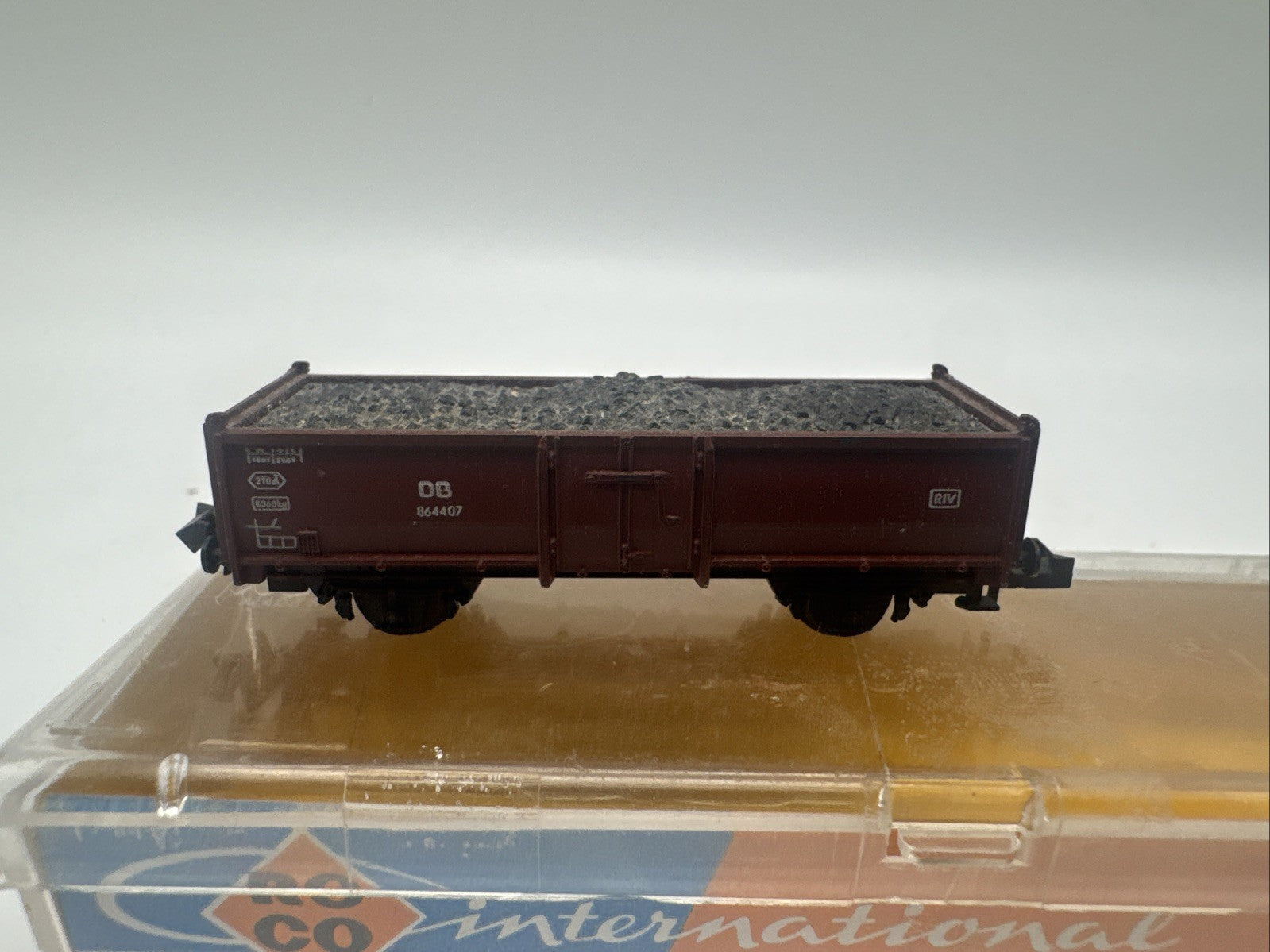 Roco N 2311 Hochbordwagen mit Ladung DB in OVP