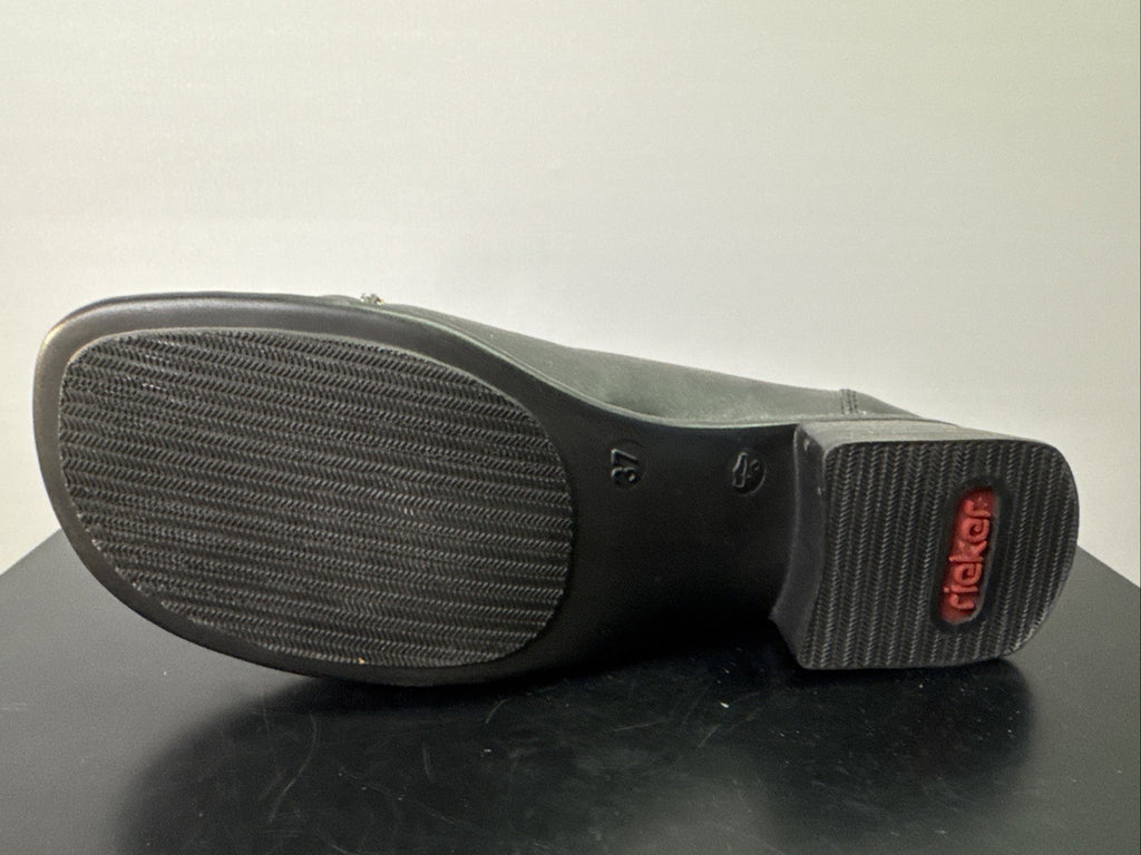 Rieker Halbschuh Gr. 37 Damen Leder Schwarz