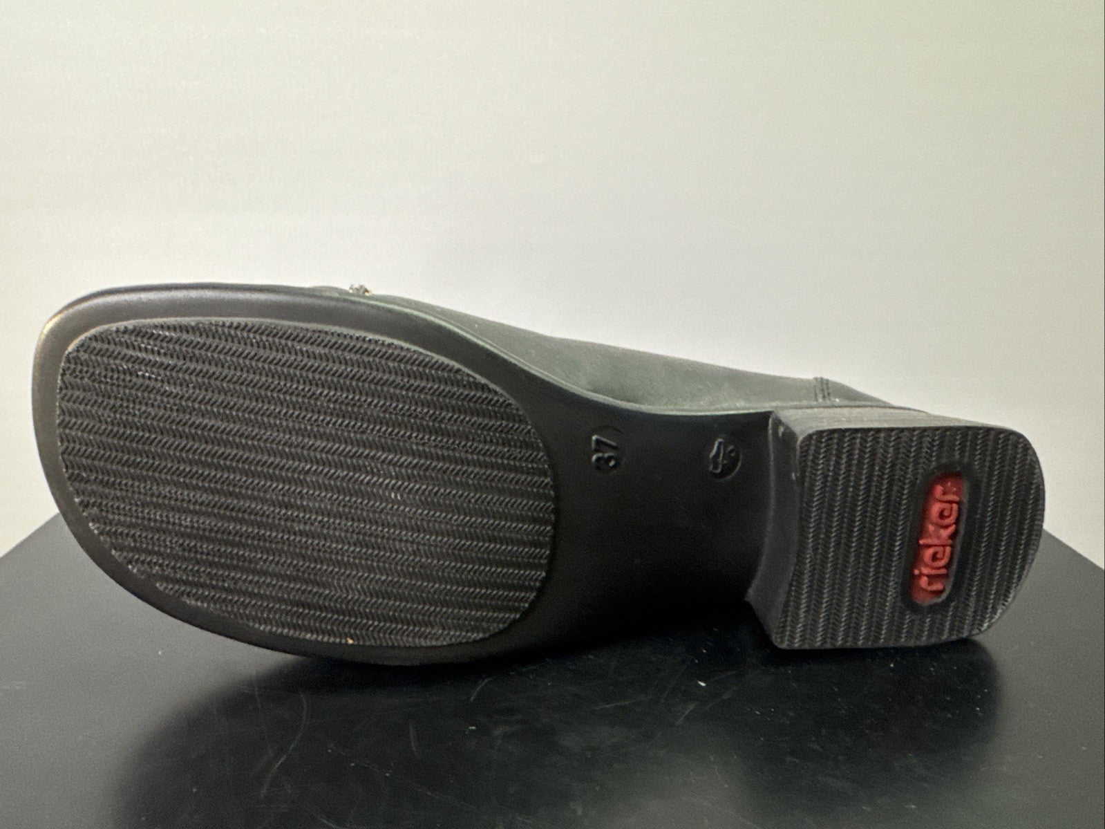 Rieker Halbschuh Gr. 37 Damen Leder Schwarz