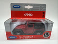 Jeep Wrangler Rubicon ca. 11,5cm rot/offen Modellauto von WELLY - Neuware