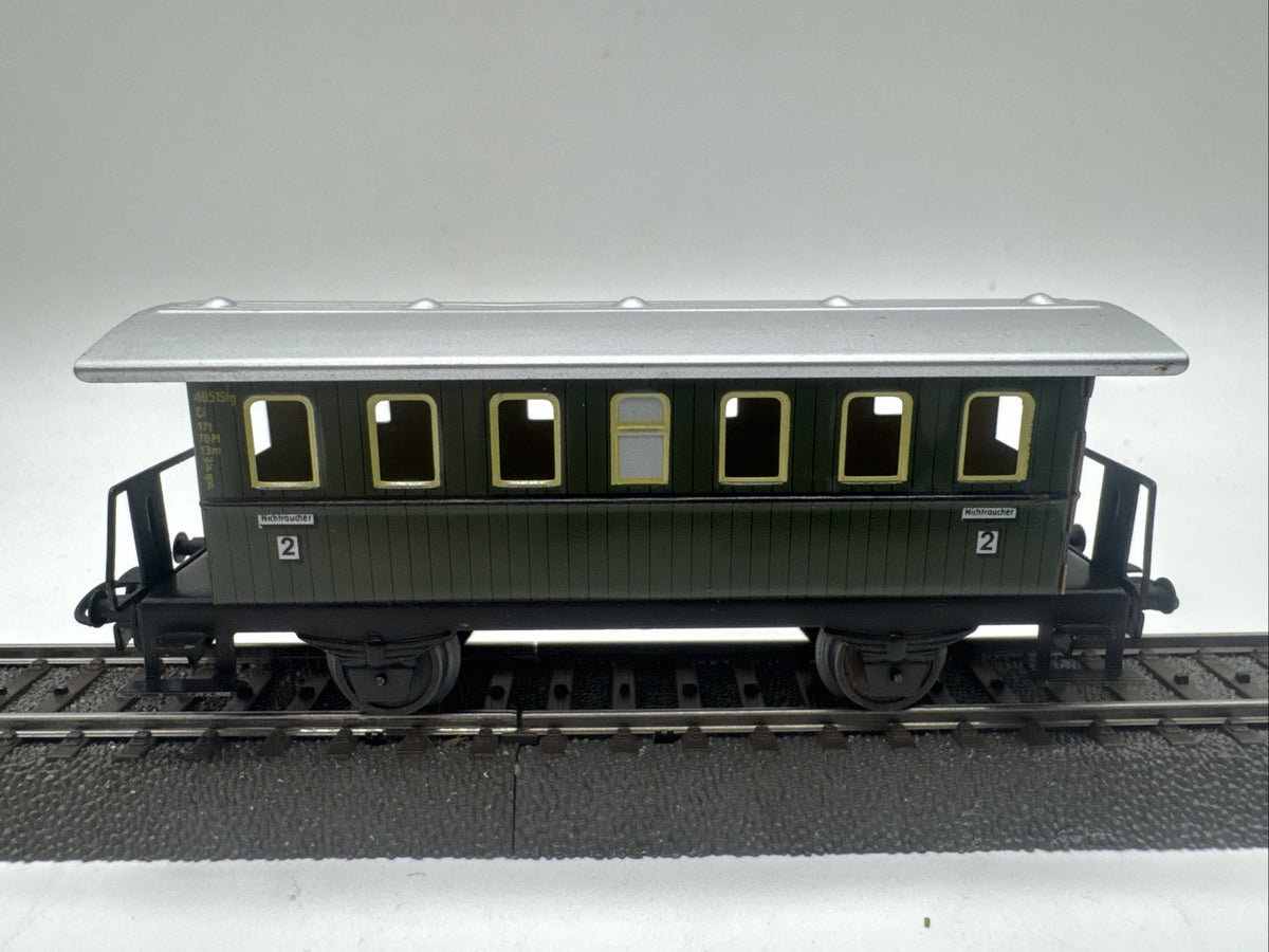 Märklin H0 Personenwagen 4051 Stg Grün Donnerbüchse 2. Klasse #434