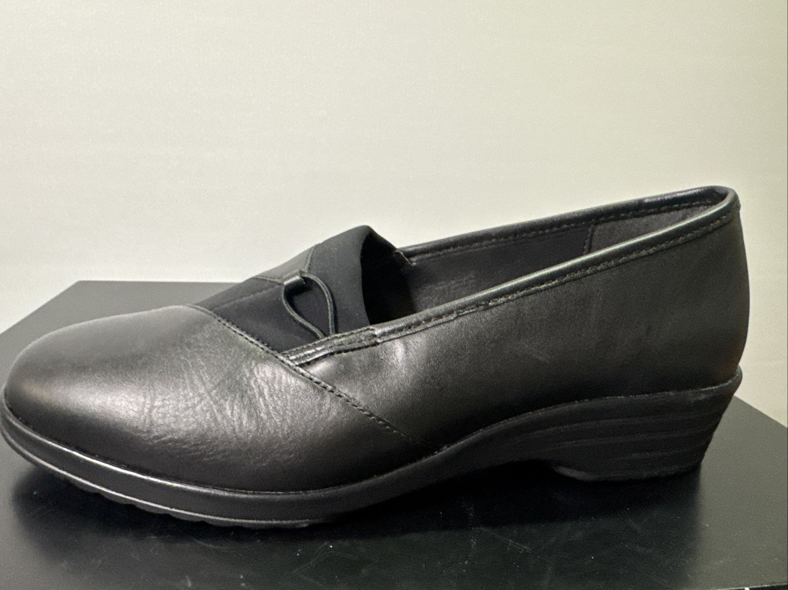 Jana Pumps  Gr. 4,5 Leder Schwarz Damen 