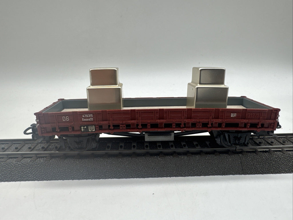 Märklin H0 4607 313/1 Güterwagen Rungenwagen mit Beladung  Rmms DB