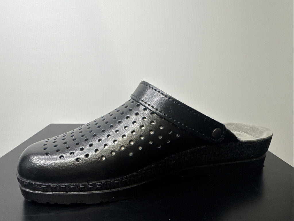 Rohde Herren Pantolette Gr. 41 Schwarz Pantoffel 1514