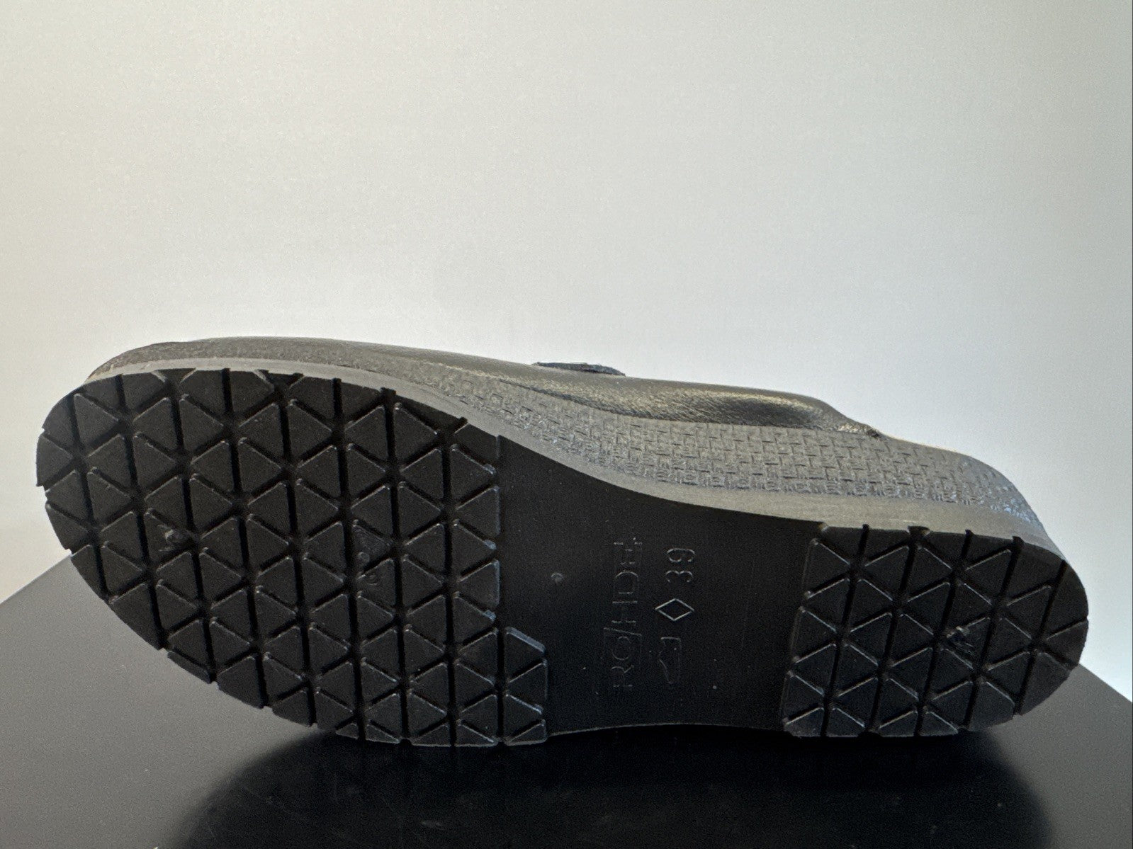 Rohde Herren Pantolette Gr. 39 Schwarz Pantoffel Weite G 1511