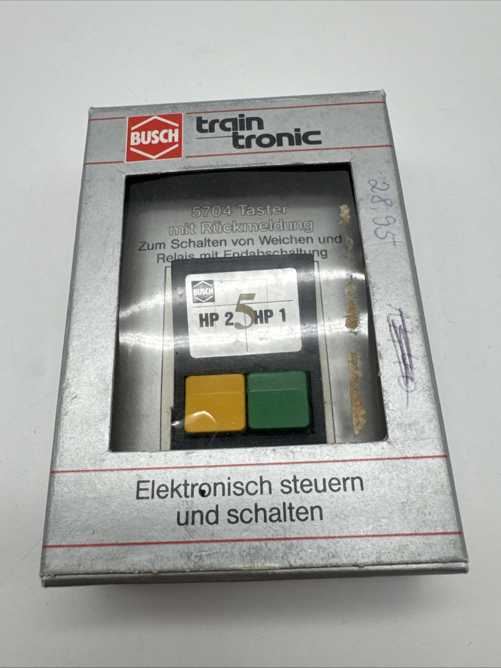 Busch 5704 TRAIN TRONIC Spezial Taster mit Rückmeldung für Relais in OVP